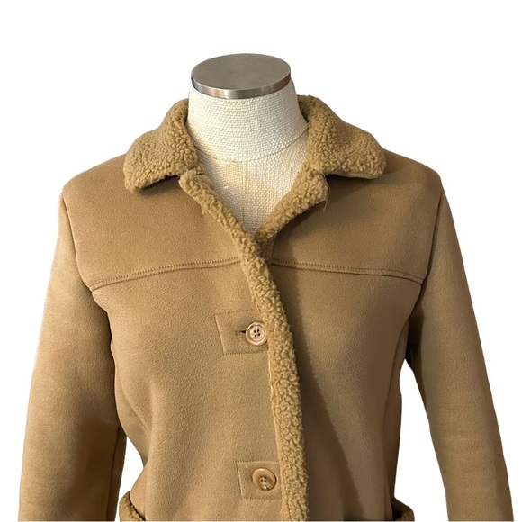 Style and Co Petite Sherpa Faux Suede Coat - Picture 3 of 8